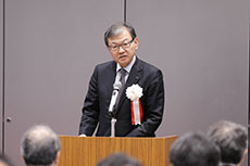 講演会場の様子Greeting 東北大学理事・副学長 早坂忠裕氏